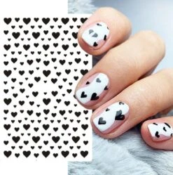 PRO-Deals | Nagelstickers | Nagel Stickers Hartjes | Kleur Zwart | Nail Art 3D Stickers | Nagelstickers Kinderen | Nagel Decoratie -Cosmetische Kortingen Winkel 1188x1200 27