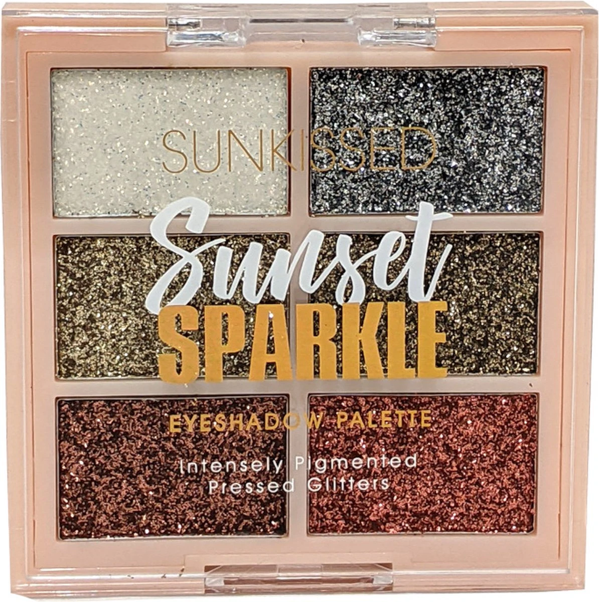 Sunkissed Intensely Pigmented Pressed Glitters Oogschaduw Palette - Sunset Sparkle 4 Sunkissed Intensely Pigmented Pressed Glitters Oogschaduw Palette - Sunset Sparkle - Afbeelding 2