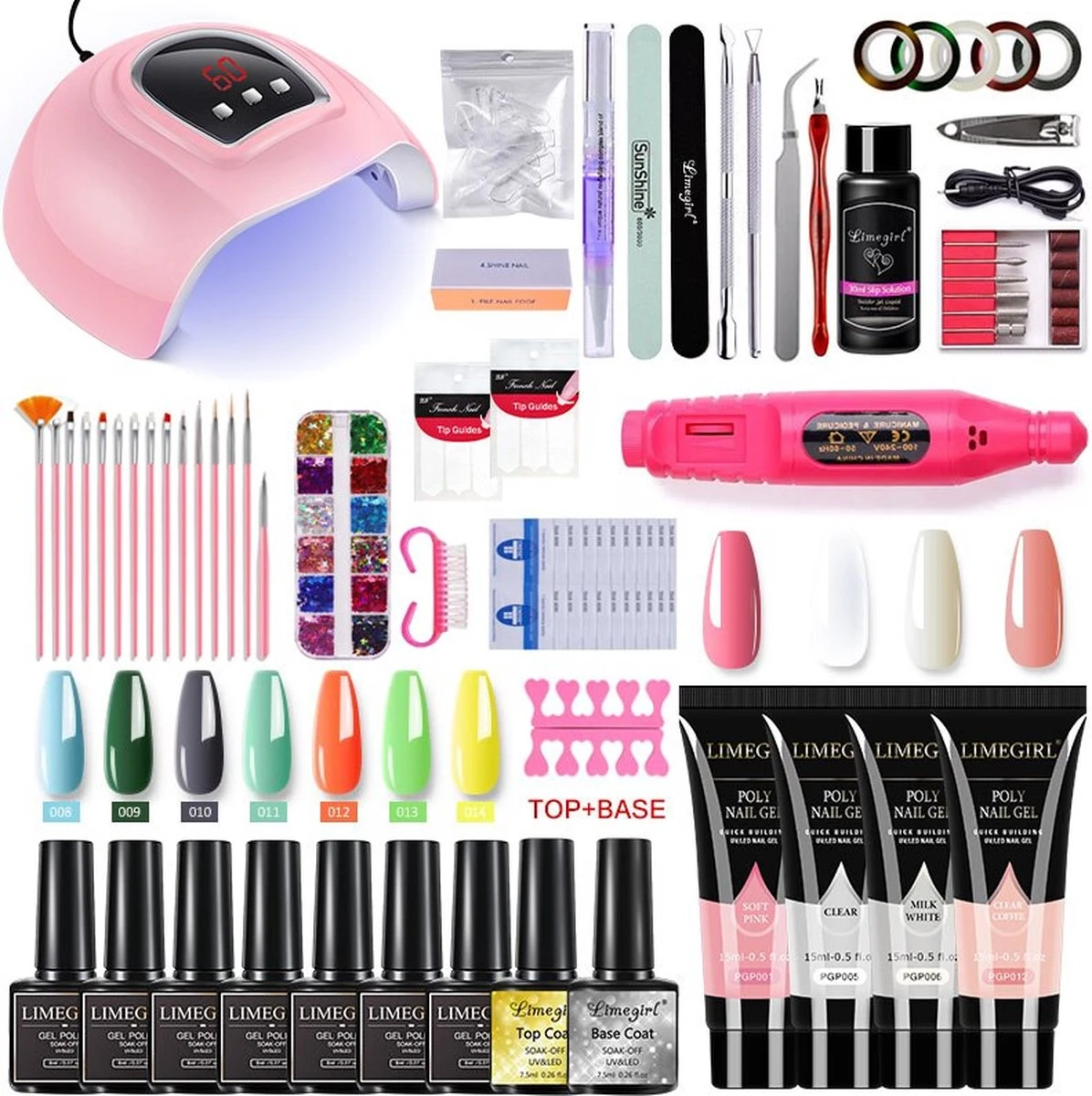 Merkloos Gellak Starterspakket - MEGA Uitgebreid Pakket - Uv Lamp Gelnagels - Elektrische Nagelvijl - Gellak - Gel Nagellak - Polygel - Polygel Kit - Gelnagels Starterspakket - Moederdag Cadeautje 3 Merkloos Gellak Starterspakket - MEGA Uitgebreid Pakket - Uv Lamp Gelnagels - Elektrische Nagelvijl - Gellak - Gel Nagellak - Polygel - Polygel Kit - Gelnagels Starterspakket - Moederdag Cadeautje