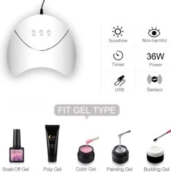 Royala D1 Gellak Starters Pakket + Inclusief UV LED Lamp + 10 Verschillende Gellak Kleuren - Gellak Lamp – Gellac Set - Alle Benodigdheden In Eén - Uitgebreid 62-Delig Pakket- Gel Polish Set - Gellak Set - UV LED Lamp -Cosmetische Kortingen Winkel 1197x1200 45