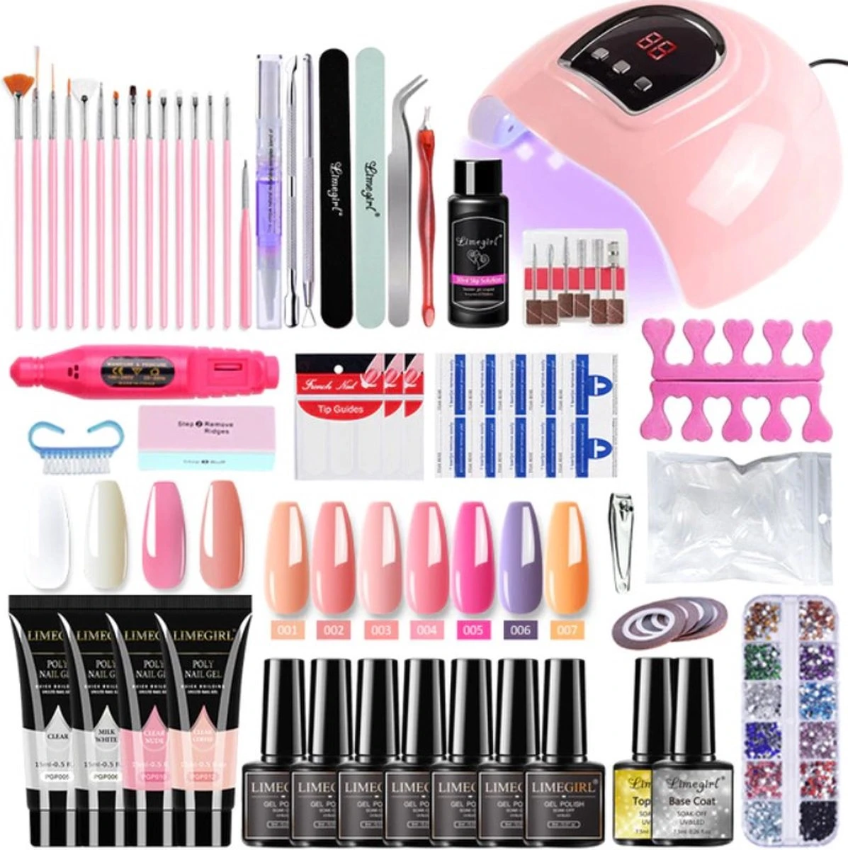 Gellak Starterspakket - Met UV Lamp - MEGA Set - Gellak Starterset - Gellak Lamp - Uv Lamp Gelnagels - Gellak - Gellak Set - Gellak Nagellak - Gellak Remover - 12 Kleuren Polygel 3 Gellak Starterspakket - Met UV Lamp - MEGA Set - Gellak Starterset - Gellak Lamp - Uv Lamp Gelnagels - Gellak - Gellak Set - Gellak Nagellak - Gellak Remover - 12 Kleuren Polygel