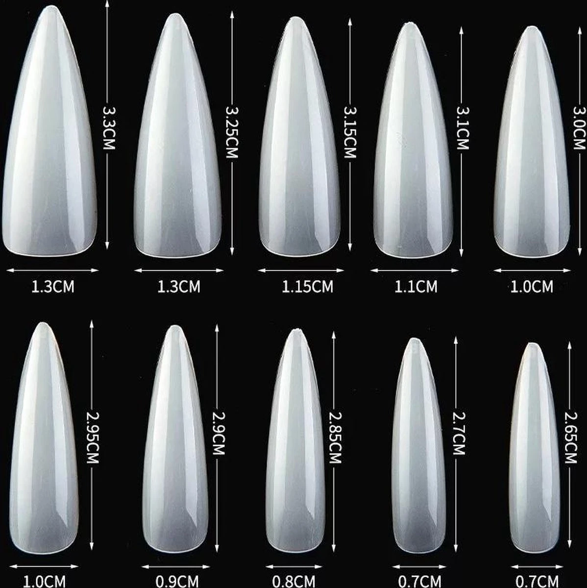 Transparante Nepnagels | Set Van 100 Stuks Plak Nagels | Verschillende Maten | Sparkolia 6 Transparante Nepnagels | Set Van 100 Stuks Plak Nagels | Verschillende Maten | Sparkolia - Afbeelding 4