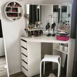 CUBEXCOM® Make Up Tasje, Make Up Koffer, Beautycase, Make Up Organizer, Make Up Tas, Toilettas Dames, Make Up Tas Organizer, Make Up Etui, Beautycase Koffer, Doorzichtige Toilettas, Transparante Toilettas, 24x18x24 CM, ROZE -Cosmetische Kortingen Winkel 1199x1200 28