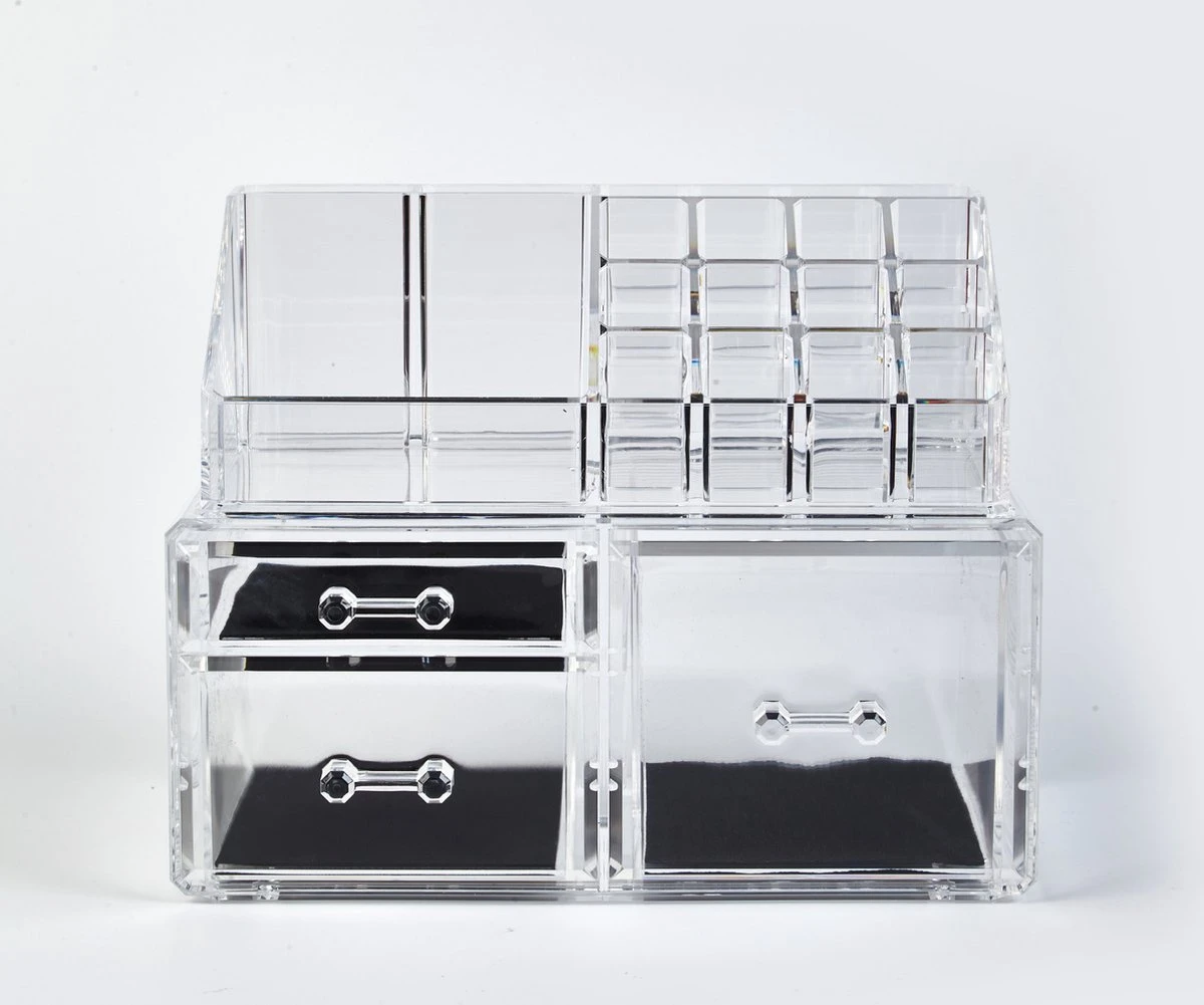 Wowup Makeup Organizer | Cosmetica Houder | Makeup Doos | Transparant | Tweedelig | Sieradendoos | Nagellak Opberger | Makeup Opberger | Lippenstift Opberger | Lippenstift Organizer 10 Wowup Makeup Organizer | Cosmetica Houder | Makeup Doos | Transparant | Tweedelig | Sieradendoos | Nagellak Opberger | Makeup Opberger | Lippenstift Opberger | Lippenstift Organizer - Afbeelding 8