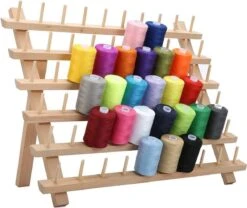 Merkloos Houten Naaigaren Rek - 60 Houders Voor Garen - Voor Naaien & Borduren - Opbergrek Staand - 60 Pinnen - Houder - Organizer - Hout -Cosmetische Kortingen Winkel 1200x1012 9