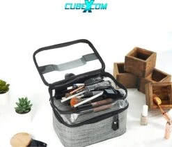 CUBEXCOM® Make Up Tasje, Make Up Koffer, Beautycase, Make Up Organizer, Make Up Tas, Toilettas Dames, Make Up Tas Organizer, Make Up Etui, Beautycase Koffer, Doorzichtige Toilettas, Transparante Toilettas, 24x18x24 CM, ROZE -Cosmetische Kortingen Winkel 1200x1024 8