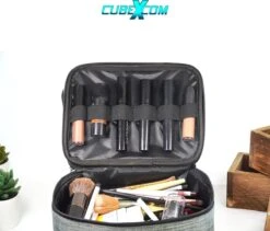 CUBEXCOM® Make Up Tasje, Make Up Koffer, Beautycase, Make Up Organizer, Make Up Tas, Toilettas Dames, Make Up Tas Organizer, Make Up Etui, Beautycase Koffer, Doorzichtige Toilettas, Transparante Toilettas, 24x18x24 CM, ROZE -Cosmetische Kortingen Winkel 1200x1026 11