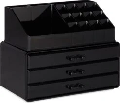 Relaxdays Make-up Organizer - Sieradendoosje - Cosmetica - Zwart -Cosmetische Kortingen Winkel 1200x1029 8