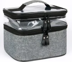 SiRac - Make Up Tasje - Opberg Etui / Cosmetica Organizer Reis Tas Case - Grijs -Cosmetische Kortingen Winkel 1200x1032 6