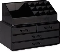 A&K 2in1 Make-up Organizer - 4 Lades Cosmetica Opbergdoos - Kaptafel - Zwart -Cosmetische Kortingen Winkel 1200x1035 5