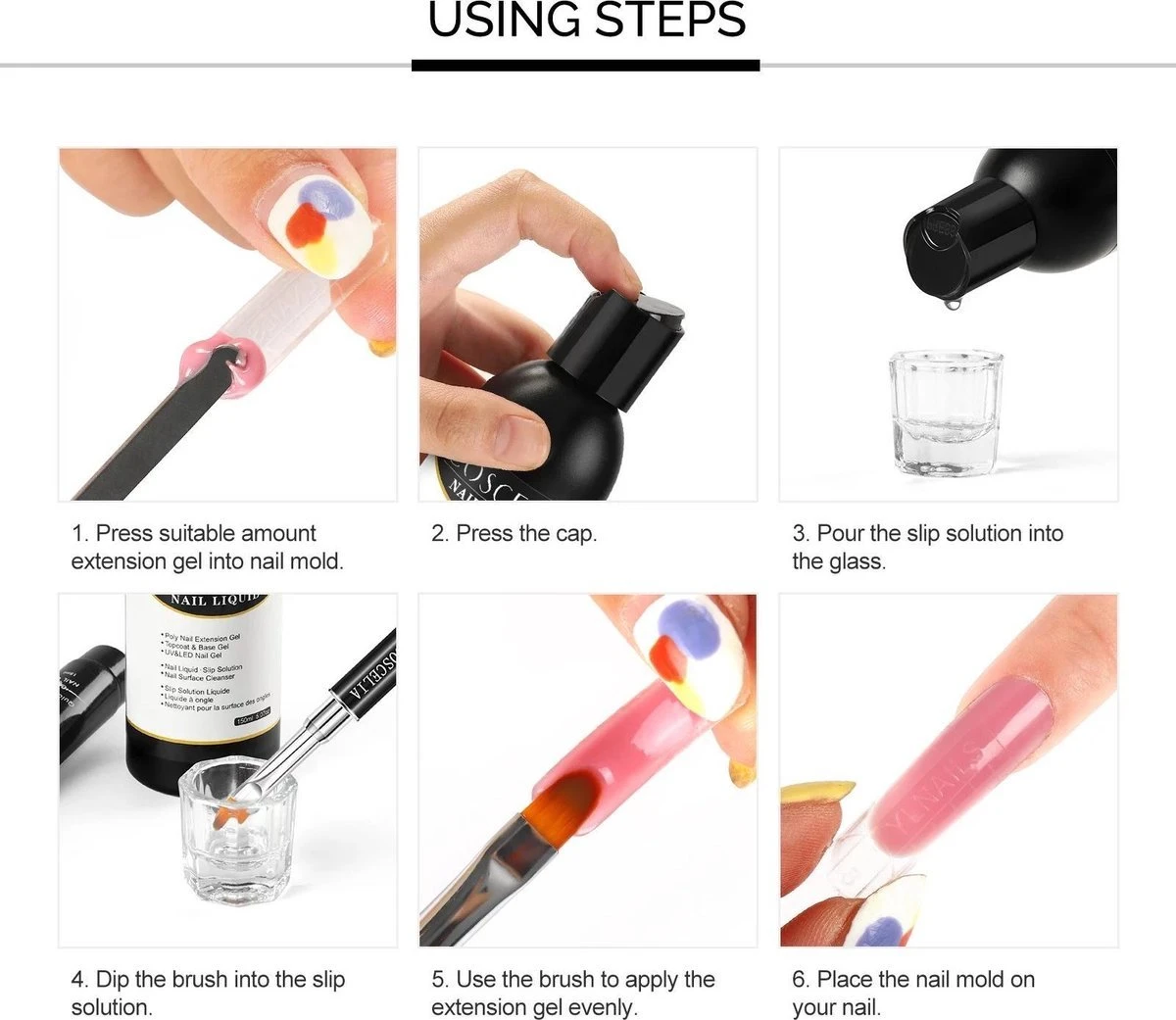 COSCELIA Extenstion Kit | Polygel Nagels | Gelnagels | Nepnagels | Gellak Set | UV Gel | Nail Art Pakket | Buildergel | Starterset | Makkelijk En Snelle Set 8 COSCELIA Extenstion Kit | Polygel Nagels | Gelnagels | Nepnagels | Gellak Set | UV Gel | Nail Art Pakket | Buildergel | Starterset | Makkelijk En Snelle Set - Afbeelding 6