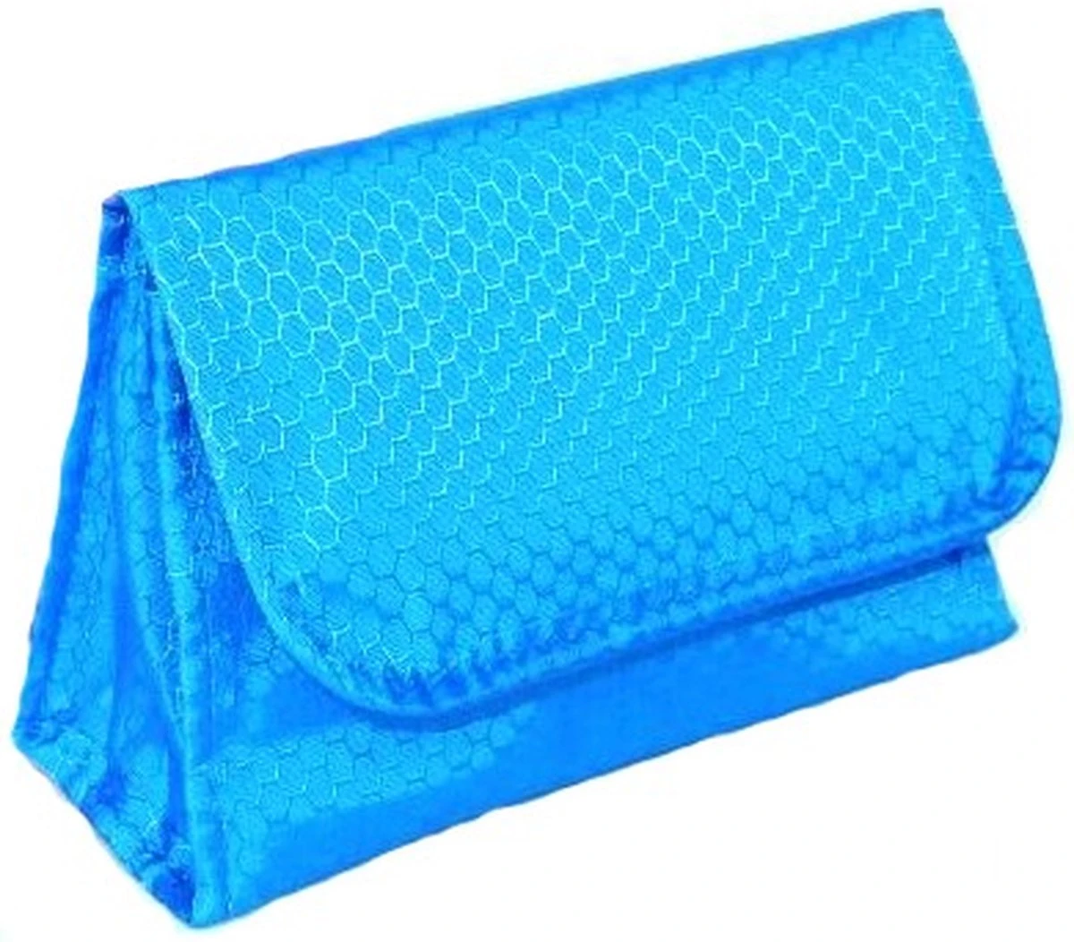 Rojafit Make-up Tasje Met Spiegel - Waffle - Blauw (Afmeting 17 X 5,5 X 10 Cm.) 3 Rojafit Make-up Tasje Met Spiegel - Waffle - Blauw (Afmeting 17 X 5,5 X 10 Cm.)