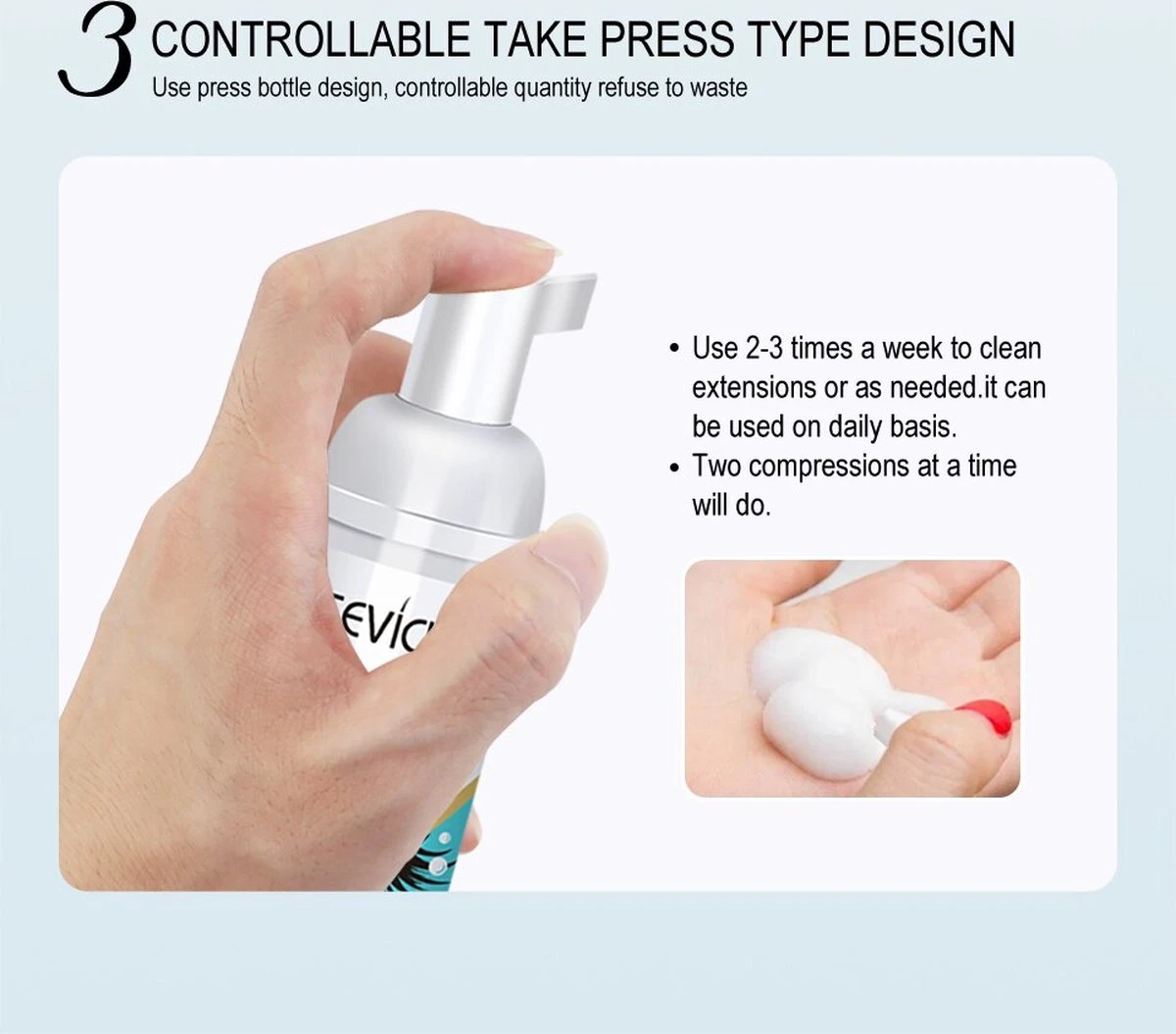 Sevich Wimper Extensions Cleanser - Wimpershampoo - Lash Foam Shampoo - Lash Cleanser - Wimper-shampoo - Assortiment 'Het Gemak' 9 Sevich Wimper Extensions Cleanser - Wimpershampoo - Lash Foam Shampoo - Lash Cleanser - Wimper-shampoo - Assortiment 'Het Gemak' - Afbeelding 7