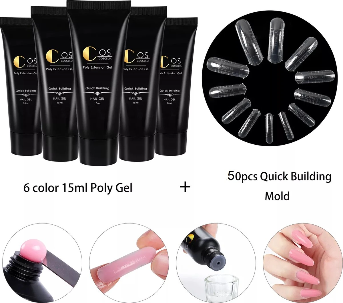 Royala - Professionele Poly Gel Starter Kit POG3. – 6 Kleuren Polygel + 6 Kleuren UV Gel - 12 Kleuren Polygel Pakket - Incl. 36 W UV Nageldroger - Poly Acryl Nagels - Nail Art - Gel Lak 10 Royala - Professionele Poly Gel Starter Kit POG3. – 6 Kleuren Polygel + 6 Kleuren UV Gel - 12 Kleuren Polygel Pakket - Incl. 36 W UV Nageldroger - Poly Acryl Nagels - Nail Art - Gel Lak - Afbeelding 8