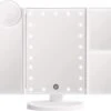 UNIQ Trifold Make Up Spiegel Met LED Verlichting En 2 Vergrootspiegels - Staande Spiegel - 21 LED-lampjes - Op Batterijen En USB (kabel Incl) - Wit -Cosmetische Kortingen Winkel 1200x1061 8