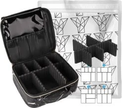YONO Beautycase Marmer Design - Make Up Koffer Dames – Makeup Organizer – Tas Voor Cosmetica – Reis Toilettas – Zwart 15 YONO Beautycase Marmer Design - Make Up Koffer Dames – Makeup Organizer – Tas Voor Cosmetica – Reis Toilettas – Zwart -Cosmetische Kortingen Winkel 1200x1064 12