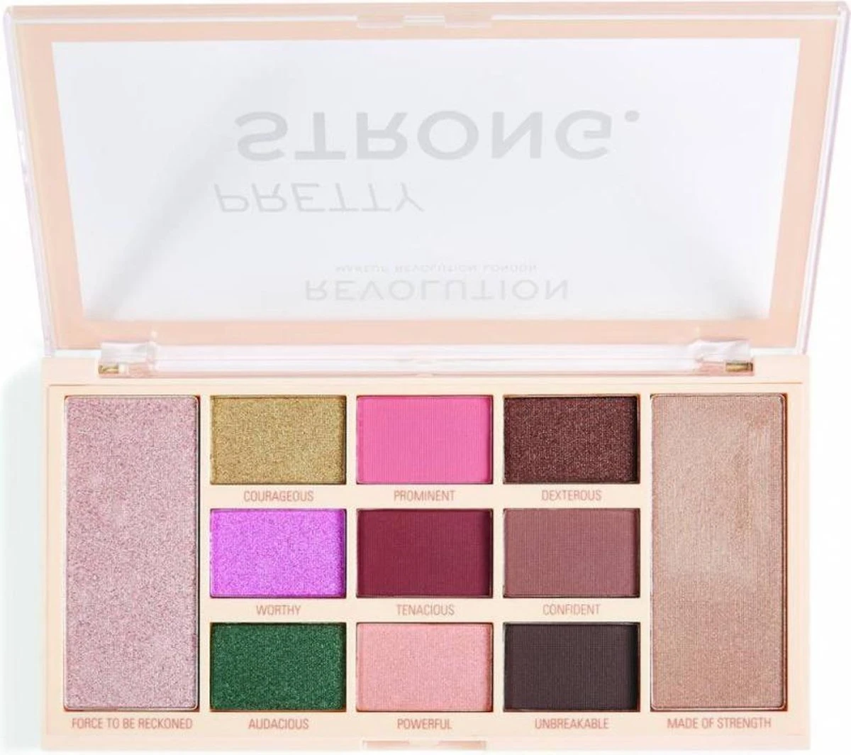 Makeup Revolution Revolution Make-Up Palette - Pretty Strong. 3 Makeup Revolution Revolution Make-Up Palette - Pretty Strong.