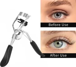 INTER-ESQUE® Wimperkruller Met Kam - Eyelash Curler + 5x Gratis Extra Siliconen Pad - Zwart/Zilver -Cosmetische Kortingen Winkel 1200x1066 6