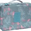 Fako Fashion® - Make Up Tasje Rechthoek - Cosmetica Organizer - Toilettas - 21x16x8cm - Flamingo Blauw/Grijs -Cosmetische Kortingen Winkel 1200x1080 5