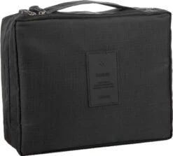 Fako Fashion® - Make Up Tasje Rechthoek - Cosmetica Organizer - Toilettas - 21x16x8cm - Zwart