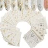 GUAPÀ - Nail Art Nagel Sjabloon Stickers 30 Vellen - Zelfklevende Nagelstickers & Nageldecoratie 3D Goud En Zilver