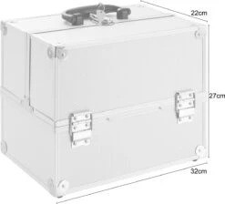 AREBOS Cosmetica Koffer - Beauty Case - Cosmetica Trolley - 15 L - Zilber -Cosmetische Kortingen Winkel 1200x1088 7