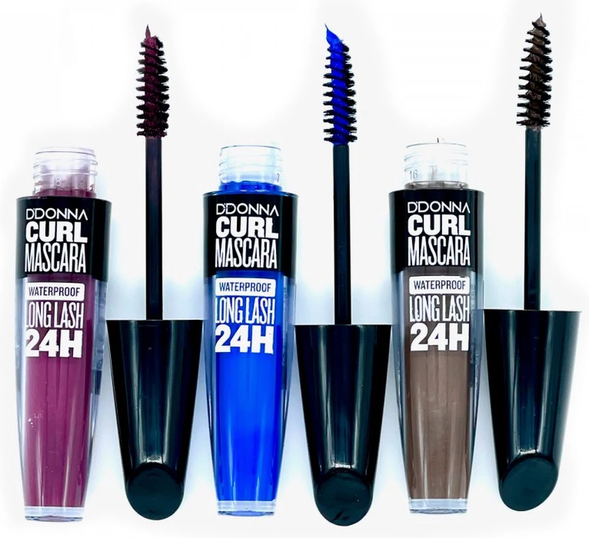 D'Donna - Curl Mascara - Blauw - Waterproof - 1 Flesje Met 8 Gram Inhoud 5 D'Donna - Curl Mascara - Blauw - Waterproof - 1 Flesje Met 8 Gram Inhoud - Afbeelding 3