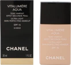 Chanel Vitalumiere Aqua Foundation - 30 Beige - SPF15 - 30 Ml -Cosmetische Kortingen Winkel 1200x1099