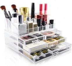 Merkloos Make-up Organizer - Tweedelig - Cosmetica Opbergdoos -Cosmetische Kortingen Winkel 1200x1106 13