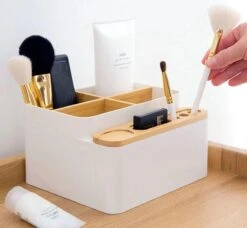 LYVION Make-up En Bureau Organizer - Kunststof En Bamboe 12 LYVION Make-up En Bureau Organizer - Kunststof En Bamboe -Cosmetische Kortingen Winkel 1200x1109 6