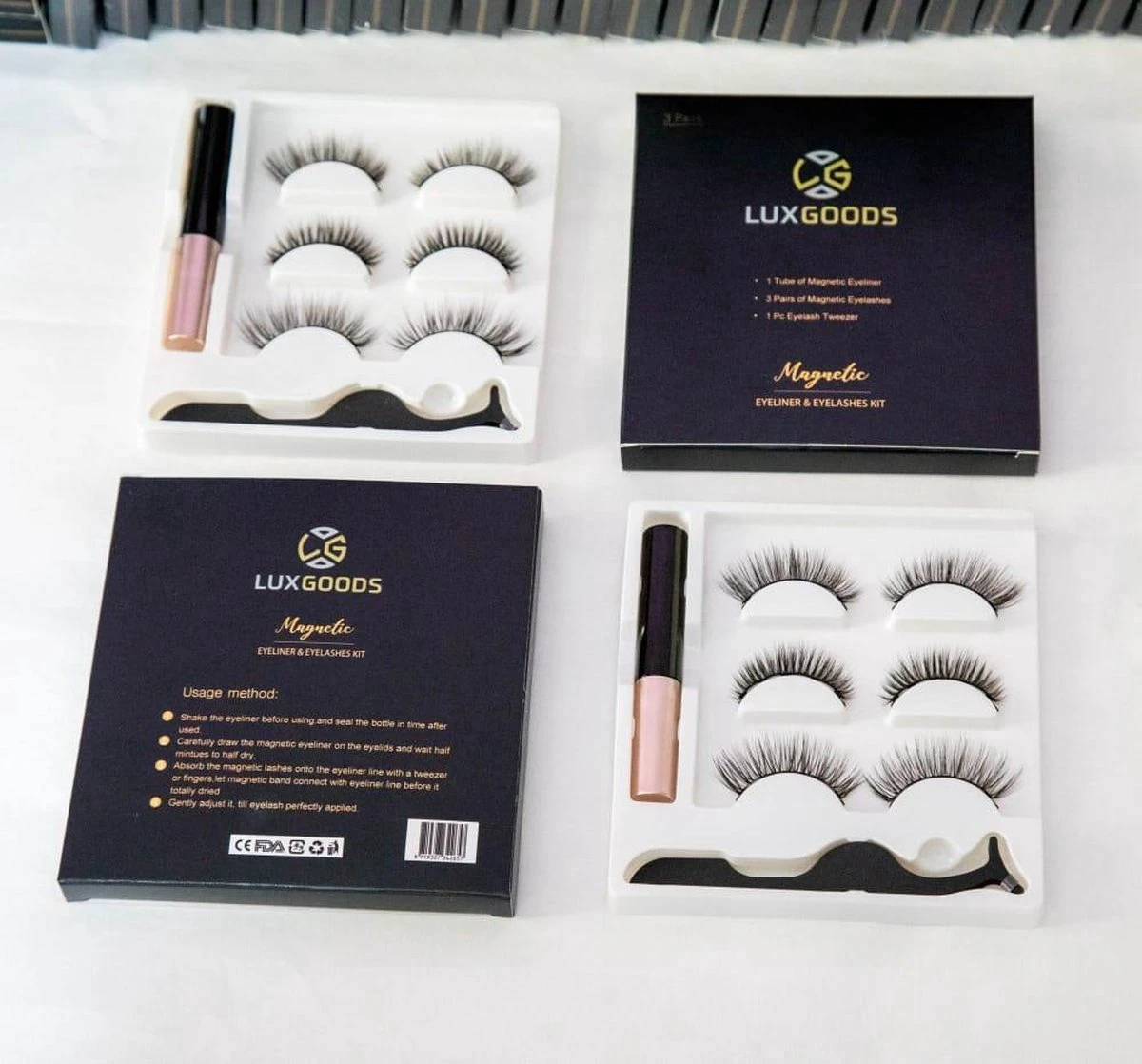 Luxgoods Magnetische Wimpers - Wimperset 3 Paar+ 1 Flesjes Eyeliner+ 1 Pencet - Herbruikbaar-magneet Wimpers -lashes-magnetic Lashes 6 Luxgoods Magnetische Wimpers - Wimperset 3 Paar+ 1 Flesjes Eyeliner+ 1 Pencet - Herbruikbaar-magneet Wimpers -lashes-magnetic Lashes - Afbeelding 4