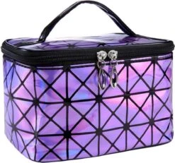 Luxe Make Up Tas - Organizer - Panoramic Purple - Make-Up - Organizer - Tasje - Etui