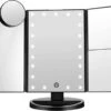 UNIQ Trifold Make Up Spiegel Met LED Verlichting En 2 Vergrootspiegels - Staande Spiegel - 21 LED-lampjes - Op Batterijen En USB (kabel Incl) - Zwart -Cosmetische Kortingen Winkel 1200x1121 7