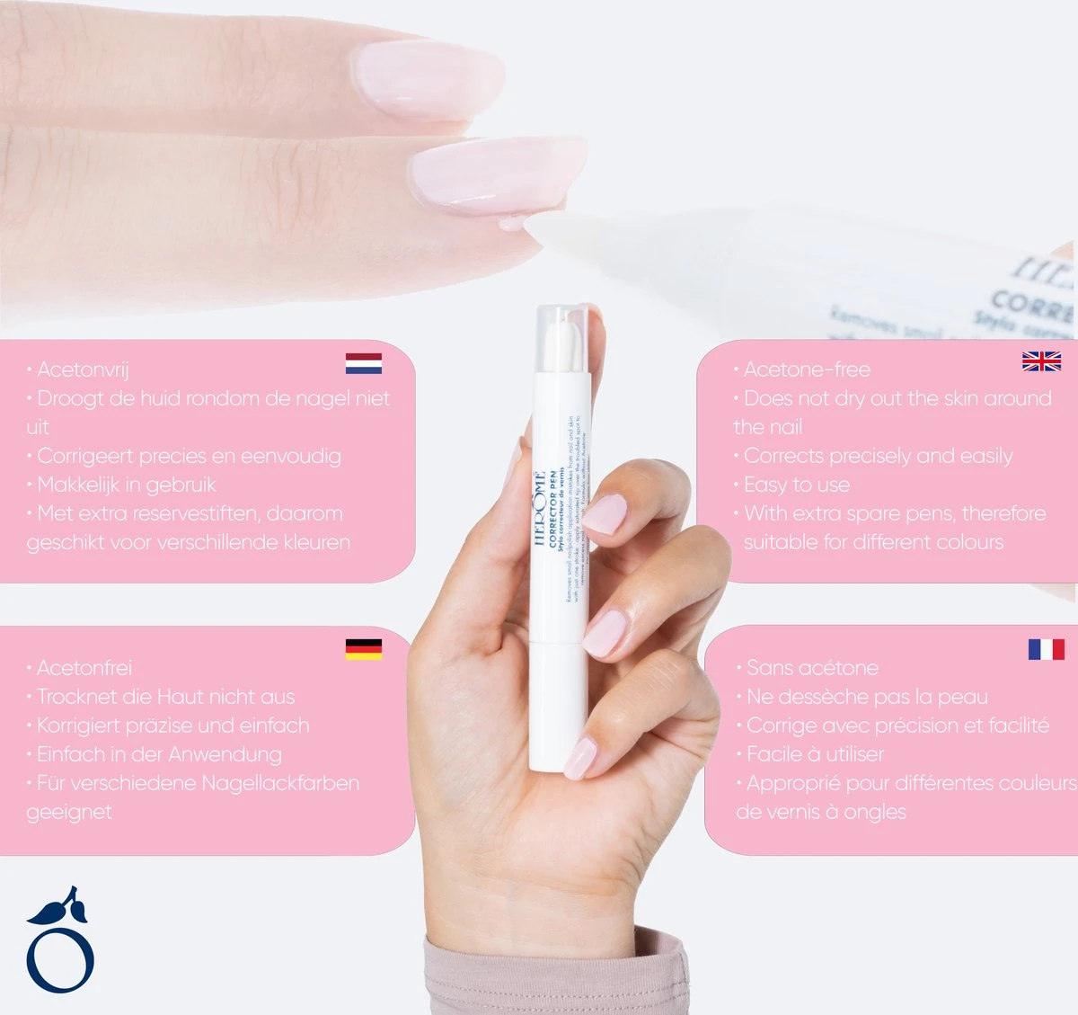 Herome Corrector Pen - Milde Acetonvrije Nagellakremover In Een Handige Stift - 3ml. 4 Herome Corrector Pen - Milde Acetonvrije Nagellakremover In Een Handige Stift - 3ml. - Afbeelding 2