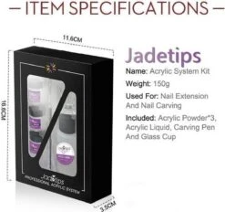 Acrylnagels Set | Nail Art | Liquid MMA Free | Wit, Roze & Transparant -Cosmetische Kortingen Winkel 1200x1129 8