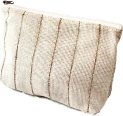 ANNA NERA Fairtrade Etui - Make Up Tasje - Juf Cadeau - Toilettasje - Toiletry Bag - Natural M 300-022