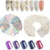 GUAPÀ - Nail Art Nagel Sjabloon Stickers 42 Vellen - Zelfklevende Nagelstickers & Nageldecoratie 3D Goud En Zilver