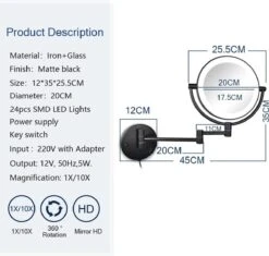 SaniDreams Thora - Make-up Spiegel-rond-zwart-10x Vergroot -Cosmetische Kortingen Winkel 1200x1140 17