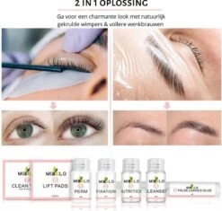 Merkloos Wimper & Wenkbrauw Lifting Set - Wimperlift - Wenkbrauwlift - Lashlift - Browlift - Proffesional Wimperlifting - Lash Lift - Wimperkit - Wenkbrauwkit - Permanent Gekrulde Wimpers - Lashes And Brows - Lash & Brow Kit -Cosmetische Kortingen Winkel 1200x1143 3