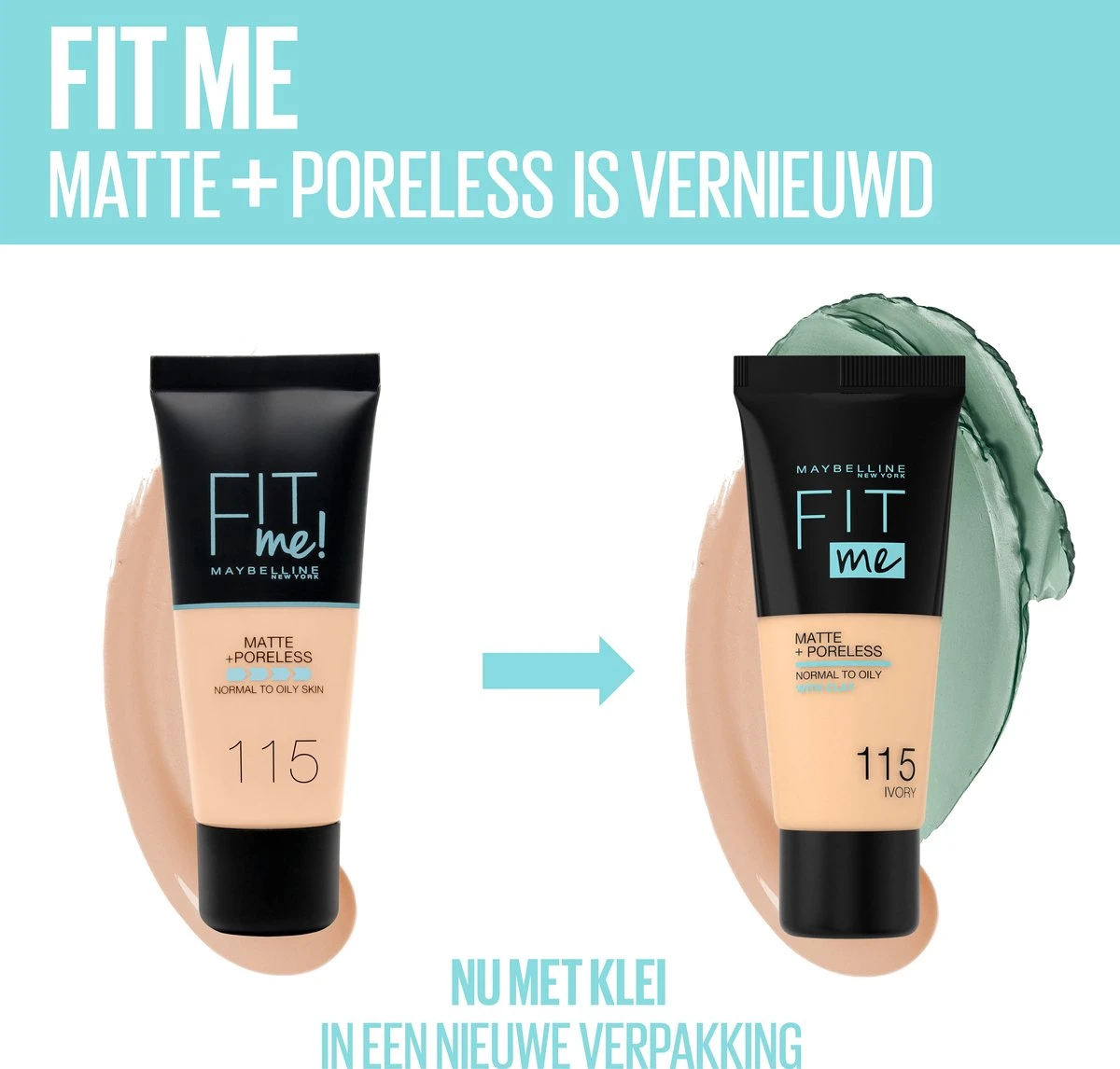 Maybelline New York - Fit Me Matte + Poreless Foundation - 097 Natural - 30 Ml 4 Maybelline New York - Fit Me Matte + Poreless Foundation - 097 Natural - 30 Ml - Afbeelding 2