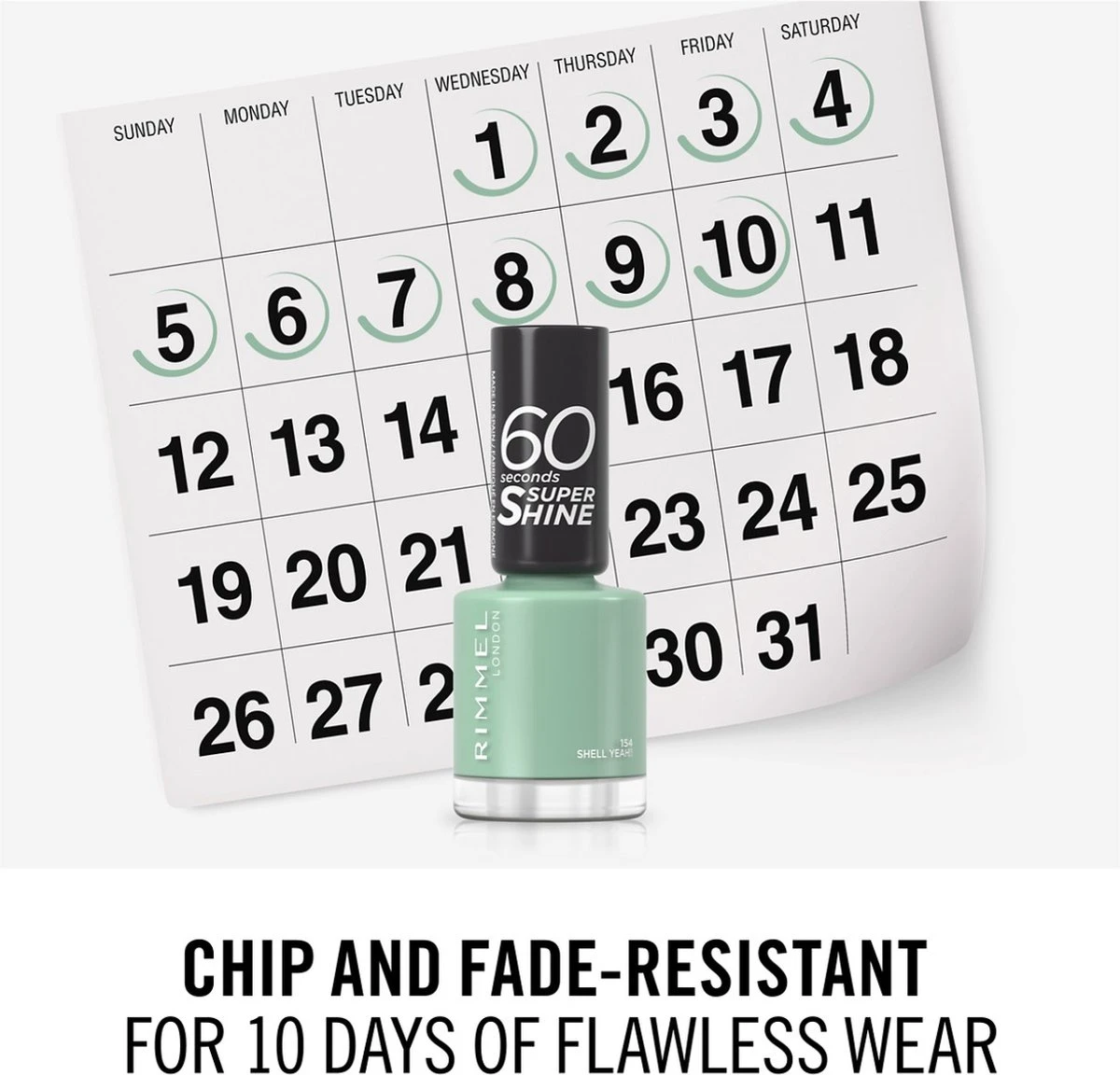 Rimmel London 60 Seconds SuperShine Nagellak - 154 Shell Yeah! 6 Rimmel London 60 Seconds SuperShine Nagellak - 154 Shell Yeah! - Afbeelding 4