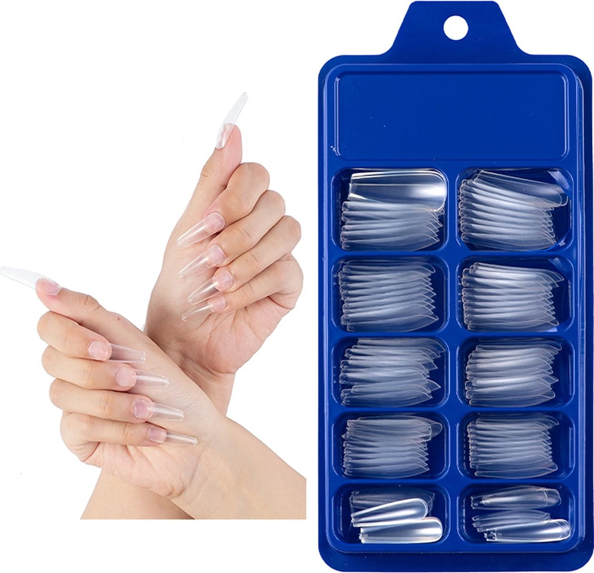 Transparante Nepnagels | Set Van 100 Stuks Plak Nagels | Verschillende Maten | Sparkolia 3 Transparante Nepnagels | Set Van 100 Stuks Plak Nagels | Verschillende Maten | Sparkolia