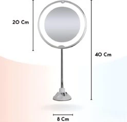 Make-Up Spiegel - 7X Vergroting - LED Licht - Make Up Spiegel Met Verlichting - Vergrootspiegel Met Zuignap - Exclusief Baterijen(Niet Ingegrepen 3AAA)3AAA -Cosmetische Kortingen Winkel 1200x1157 17