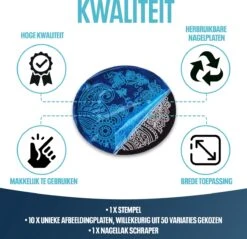 Nagel Stempel Set Met Sjablonen - Nail Art Stempelplaat - Gellak Tools - 10 Stuks - Levay® -Cosmetische Kortingen Winkel 1200x1161 10