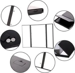 Spiegel Met LED Verlichting - Make-upspiegel - Zwart 12 Spiegel Met LED Verlichting - Make-upspiegel - Zwart -Cosmetische Kortingen Winkel 1200x1161 13