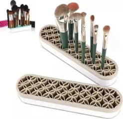 Make Up Organizer - Grijs - Make Up Holder - Kwasten Organizer - Make Up Houder - Nagellak/Lipstick Organizer - Lippenstift Houder - Siliconen -Cosmetische Kortingen Winkel 1200x1161 15