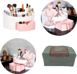 Springos Make Up Organizer - Meerdere Vakken - Lade Kast - Wit/Roze -Cosmetische Kortingen Winkel 1200x1161 17