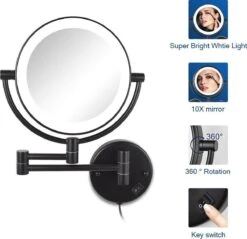 SaniDreams Thora - Make-up Spiegel-rond-zwart-10x Vergroot -Cosmetische Kortingen Winkel 1200x1163 14