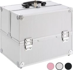 AREBOS Cosmetica Koffer - Beauty Case - Cosmetica Trolley - 15 L - Zilber -Cosmetische Kortingen Winkel 1200x1163 16