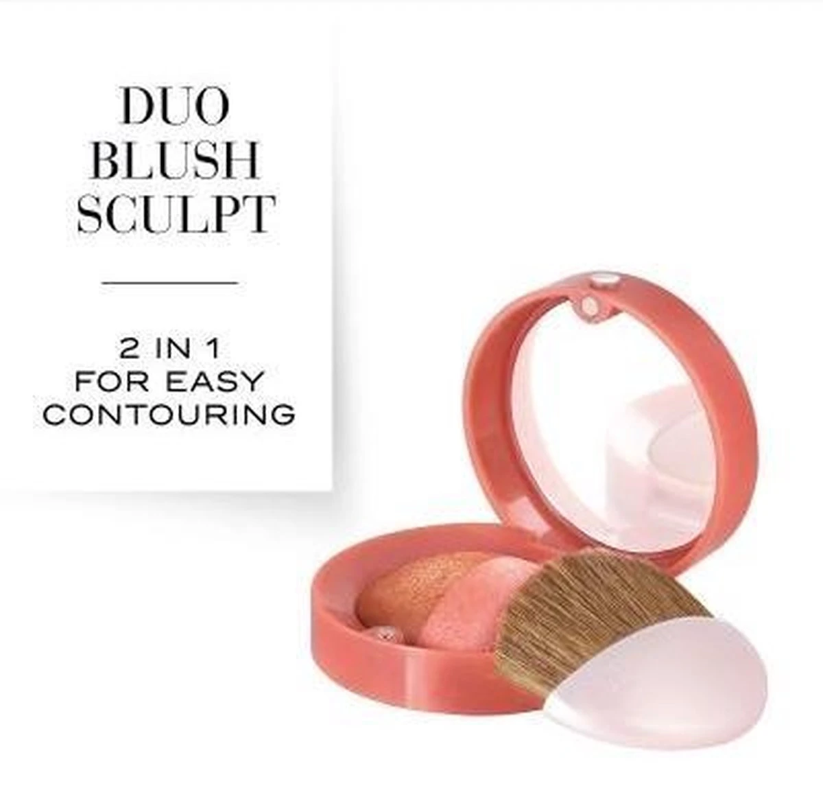 Bourjois Le Duo Blush Sculpt Blush - 02 Roméo Et Pachette 9 Bourjois Le Duo Blush Sculpt Blush - 02 Roméo Et Pachette - Afbeelding 7